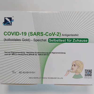 Corona-Schnelltest, Verpackung für Antigen-Tests und Antibody-Tests